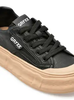 Pantofi GRYXX negri, 23011, din piele naturala