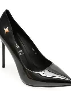 Pantofi LAURA BIAGIOTTI negri, 8318, din piele ecologica