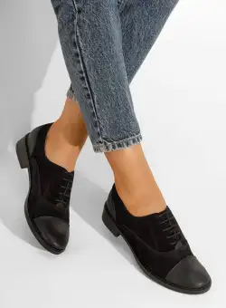 Pantofi oxford dama Genave negri