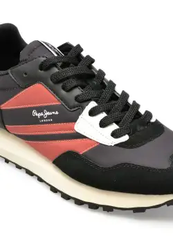 Pantofi PEPE JEANS negri, MS30987, din material textil