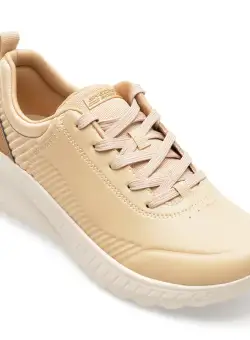 Pantofi SKECHERS bej, BOBS SQUAD CHAOS, din piele ecologica