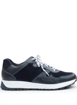 Pantofi sport barbati din piele naturala, Leofex - 670 Blue Box Velur