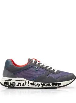 Pantofi sport barbati din piele naturala, Leofex - 883 blug sint