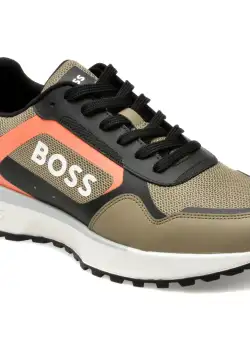 Pantofi sport BOSS kaki, 73001, din piele ecologica