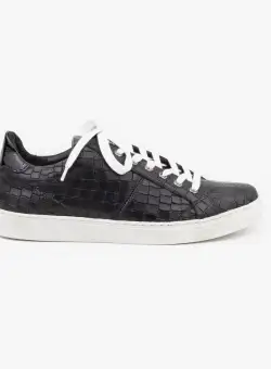 Pantofi sport dama din piele naturala, Leofex - 498 Negru box