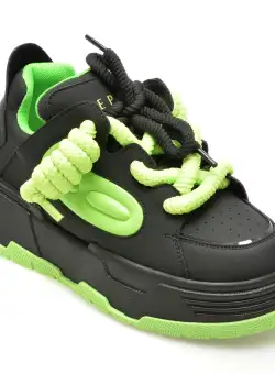Pantofi sport EPICA negri, 2309171, din piele naturala