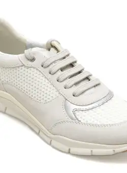 Pantofi sport GEOX albi, D35F2A, din piele intoarsa