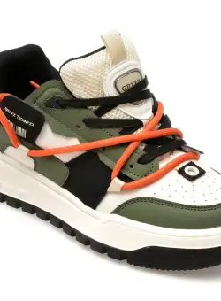 Pantofi sport GRYXX albi, LM2001, din piele ecologica