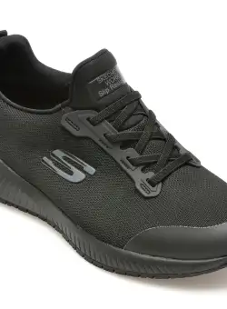 Pantofi sport SKECHERS negri, SQUAD SR, din material textil
