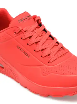 Pantofi sport SKECHERS rosii, UNO, din piele ecologica