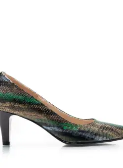 Pantofi stiletto damă din piele naturală - 2275 Cameleon Box Print