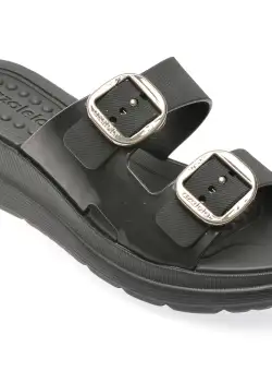 Papuci casual AZALEIA negri, 1883520, din pvc