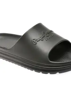 Papuci casual PEPE JEANS negri, MS70159, din pvc