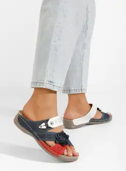 Papuci cu talpa ortopedica Citria navy