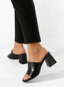 Papuci cu toc Josey negri