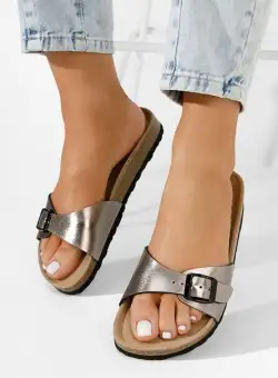 Papuci dama Alovera gri