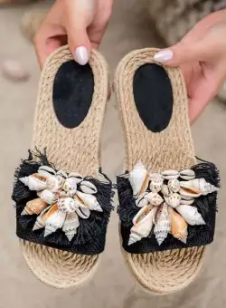 Papuci plaja dama negri Aniela