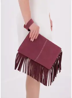 Plic catifea cu franjuri