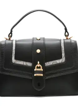 Poseta EPICA neagra, 4125, din piele ecologica