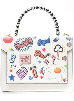 Poseta plic GRYXX alba, 934, din piele ecologica