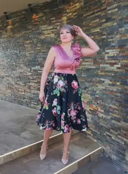 Rochie 2086 pudra MBG