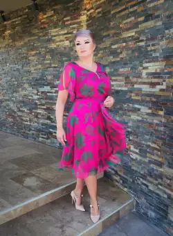 Rochie 767 ciclame Viada