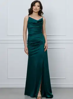 Rochie Arina verde cu fronseuri