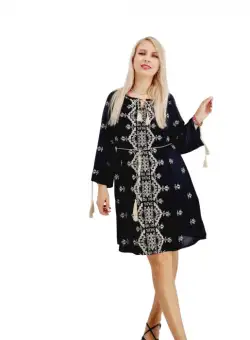 Rochie Dama cu Broderie Alba - Albena 2