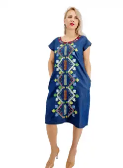 Rochie din Denim traditionala Sanda 64