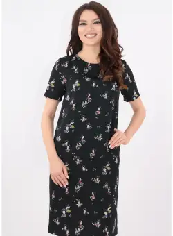Rochie dreapta neagra cu portrete