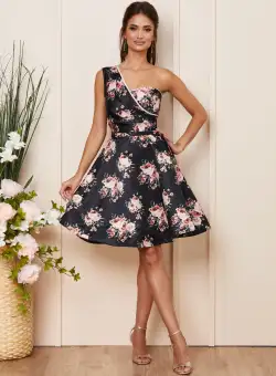 Rochie Gianna Negru Floral