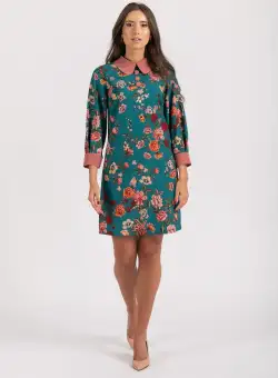 Rochie LaDonna office cu imprimeu floral colorat