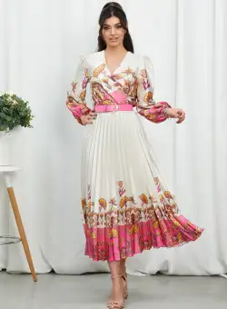 Rochie Ligia Ecru Floral