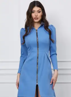 Rochie Moze bleu cu fermoar