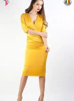 Rochie MOZE de ocazie mulata pe corp cu decolteu petrecut