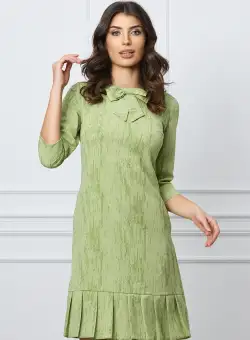 Rochie Moze verde fistic cu funda la bust