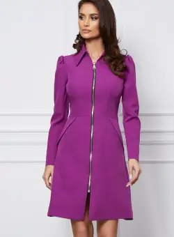 Rochie Moze violet cu fermoar