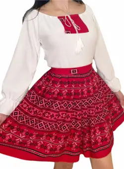 Rochie stilizata cu motive traditionale Sanziana 3