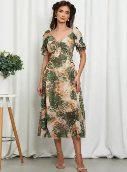 Rochie Xenya Verde Multi