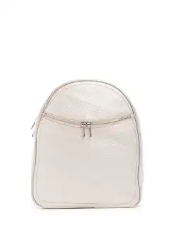 Rucsac dama din piele naturala,Leofex- 4007 Argintiu box