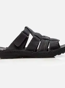 Saboti barbati din piele naturala,Leofex - 143 Blue Nabuc