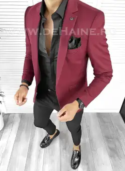 Sacou barbati slim fit grena B8339 E 97-1.5~