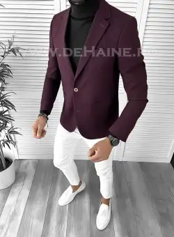 Sacou barbati slim fit grena B9747 P19-5.3