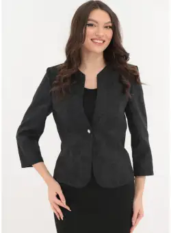 Sacou negru din brocard
