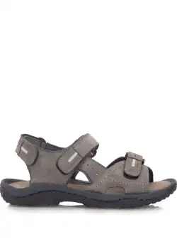 Sandale barbati din piele naturala Leofex- 693 Gri