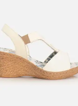 Sandale cu platforma dama din piele naturala – 495-1 Bej Box