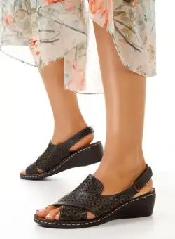 Sandale cu platforma Maricia Negre