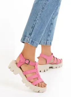 Sandale cu platformă Ribiera roz