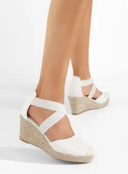 Sandale cu platforma Rosaria albe
