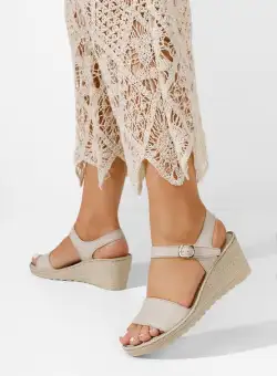 Sandale cu platforma Tamara bej